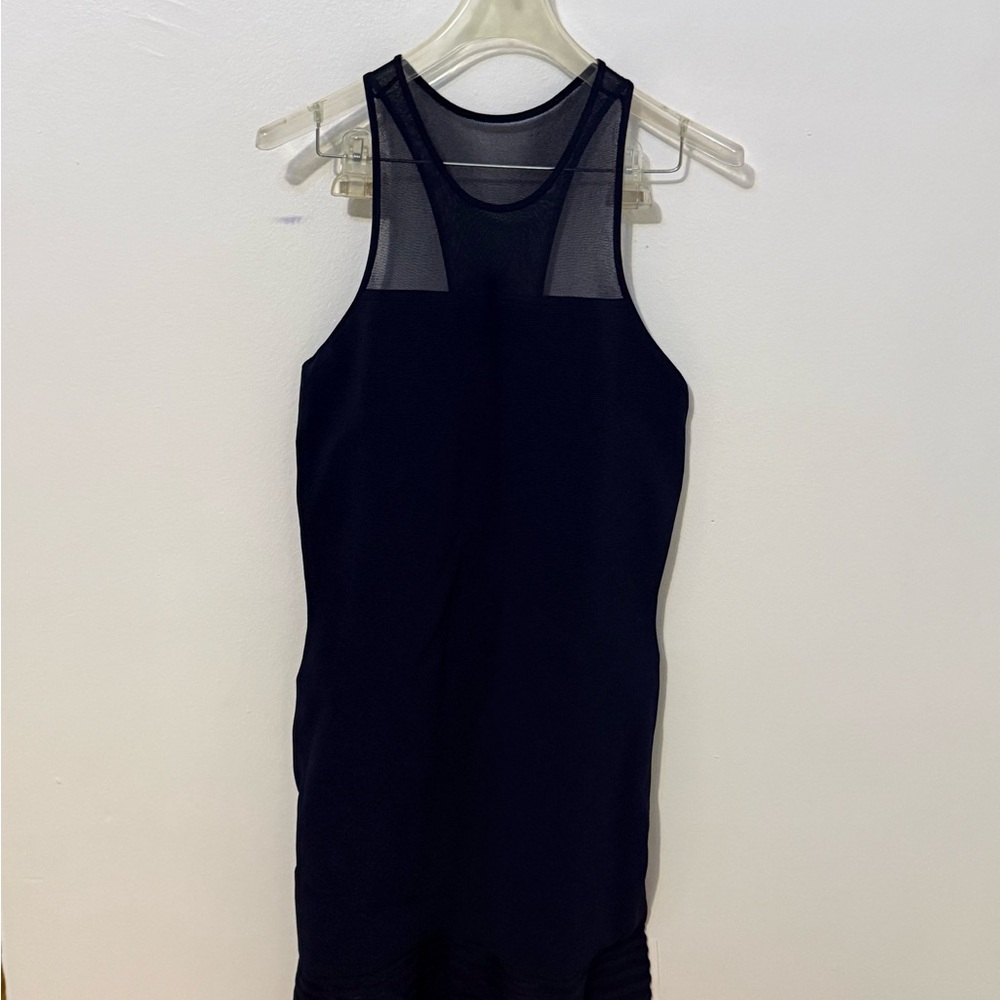 Ralph Lauren Black Mesh Detail Dress